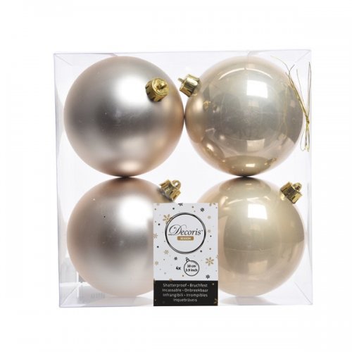 Набор елочных шаров DECORIS 10 см Pearl 4 шт
