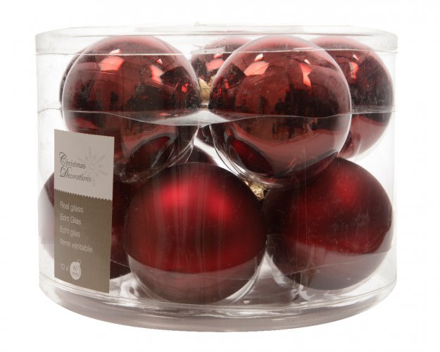 Набор елочных шаров 6 см (10 шт) oxblood