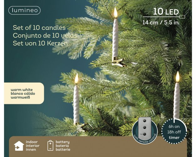 Набор светодиодных свечей LUMINEO 10 шт 14 см