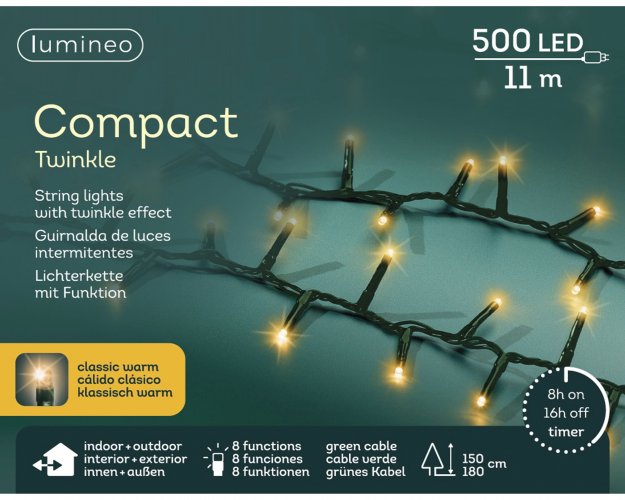 Гирлянда светодиодная COMPACT 11м классический теплый