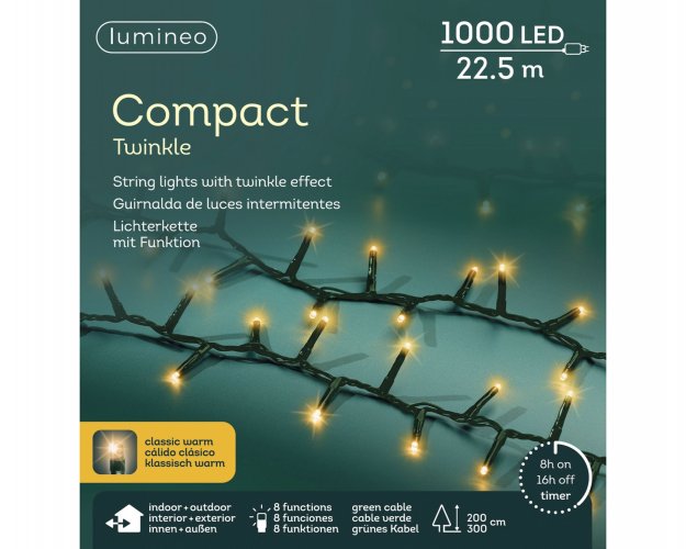 Гирлянда светодиодная COMPACT 22.5м классический теплый