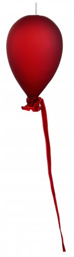 Елочная игрушка SHISHI Надувной шарик 12см красный матовый