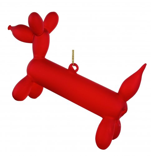 Елочная игрушка SHISHI 14 см Собачка красная