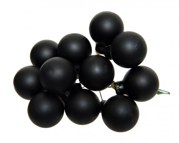 Ёлочная игрушка Мини-шары 25 мм black