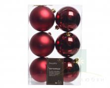 Набор ёлочных шаров DECORIS 8 см Oxblood 6 шт