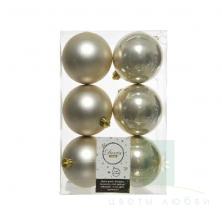 Набор ёлочных шаров DECORIS 8 см Pearl 6 шт