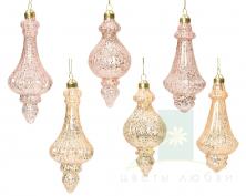 Елочное украшение DECORIS Орнамент 15 см pearl