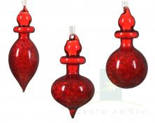Елочное украшение DECORIS Орнамент 13 см christmas red