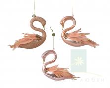 Елочное украшение DECORIS Лебедь 10см