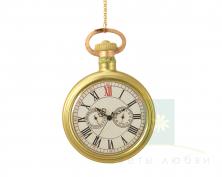 Елочное украшение DECORIS Часы золото 11.5 см