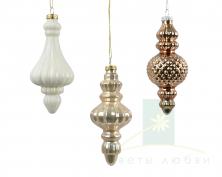 Елочное украшение DECORIS золото 15см