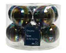 Набор елочных шаров 6см (10 шт) black iris