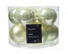 Набор елочных шаров 6 см (10 шт) white mint