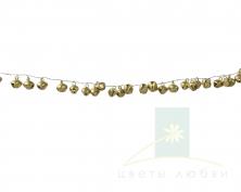 Гирлянда декоративная DECORIS Gold из железных мини-колокольчиков 120 см