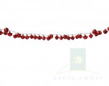 Гирлянда декоративная DECORIS Red из железных мини-колокольчиков 120 см