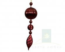 Елочная подвеска DECORIS 28 см Oxblood