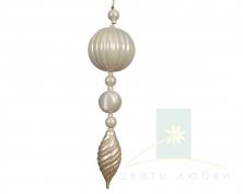 Елочная подвеска DECORIS 28 см Pearl