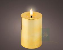 Свеча LUMINEO декоративная gold/warm white 12,5cm