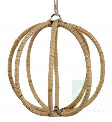 Елочное украшение SHISHI Шар из ротанга на каркасе 8 см