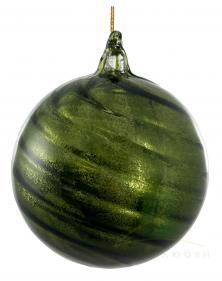Елочный шар SHISHI 10 см античный зелёный