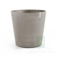 Кашпо Ecopots AMSTERDAM серо-коричневое с колесами